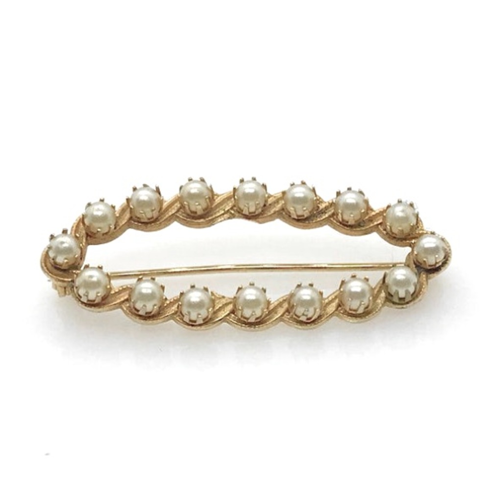 Vintage Marquise Open Brooch Pin